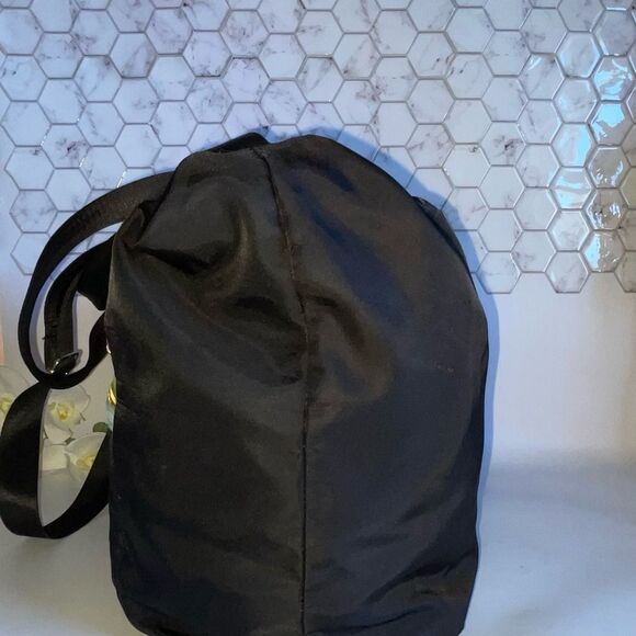 Juicy Couture Black and Pink Quilted Weekender Tote with Sporty Stripes - Picture 5 of 15